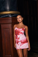 Load image into Gallery viewer, WITH HARPER LU BLUSH GRAPHITE MINI SLIP DRESS