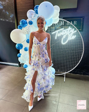 Load image into Gallery viewer, MENTI SANTORINI IRIS DRESS BLUE PRINT