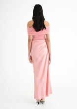 Load image into Gallery viewer, BENNI NICO OFF SHOULDER MAXI DRESS CANDYFLOSS PINK
