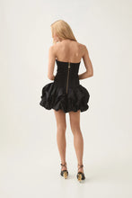 Load image into Gallery viewer, AJE VIOLETTE BUBBLE HEM MINI DRESS BLACK