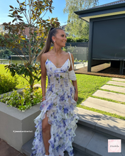 Load image into Gallery viewer, MENTI SANTORINI IRIS DRESS BLUE PRINT