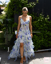 Load image into Gallery viewer, MENTI SANTORINI IRIS DRESS BLUE PRINT