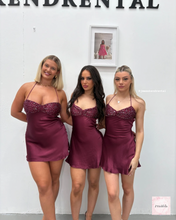 Load image into Gallery viewer, I AM DELILAH JADE MINI DRESS BERRY