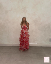 Load image into Gallery viewer, MENTI SANTORINI IRIS DRESS RED PRINT