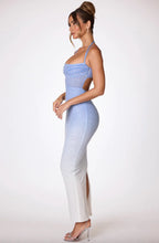 Load image into Gallery viewer, OH POLLY MONTE CARLO EMBELLISHED DRESS BLUE/WHITE