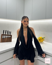 Load image into Gallery viewer, I AM GIA ROSANNA MINI DRESS BLACK
