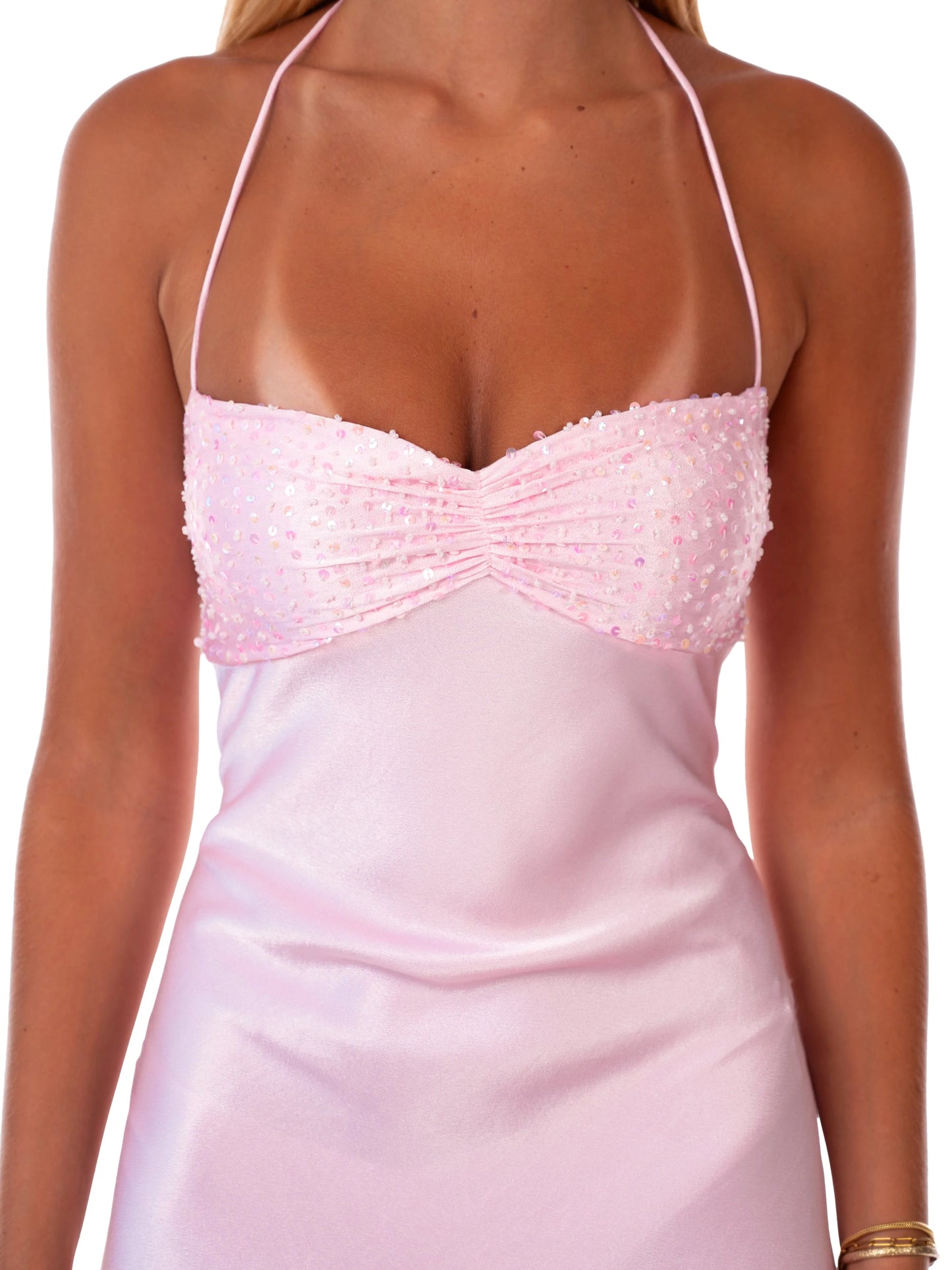 I AM DELILAH JADE MAXI DRESS QUARTZ PINK