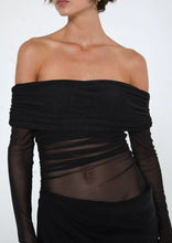 Load image into Gallery viewer, BENNI YASMIN OFF SHOULDER MAXI DRESS BLACK
