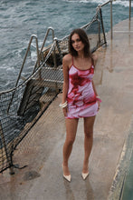 Load image into Gallery viewer, WITH HARPER LU BLUSH GRAPHITE MINI SLIP DRESS