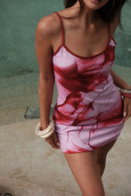 Load image into Gallery viewer, WITH HARPER LU BLUSH GRAPHITE MINI SLIP DRESS