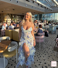 Load image into Gallery viewer, MENTI SANTORINI IRIS DRESS BLUE PRINT