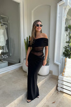 Load image into Gallery viewer, BENNI NICO OFF SHOULDER MAXI DRESS BLACK