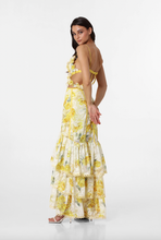 Load image into Gallery viewer, MENTI YELLOW ROSES MAXI DRESS