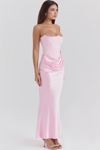 Load image into Gallery viewer, HOUSE OF CB PERSEPHONE CORSET MAXI DRESS ROSE SHADOW PINK