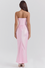 Load image into Gallery viewer, HOUSE OF CB PERSEPHONE CORSET MAXI DRESS ROSE SHADOW PINK