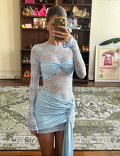 Load image into Gallery viewer, DECONDUARTE ORTIGIA MINI DRESS BLUE