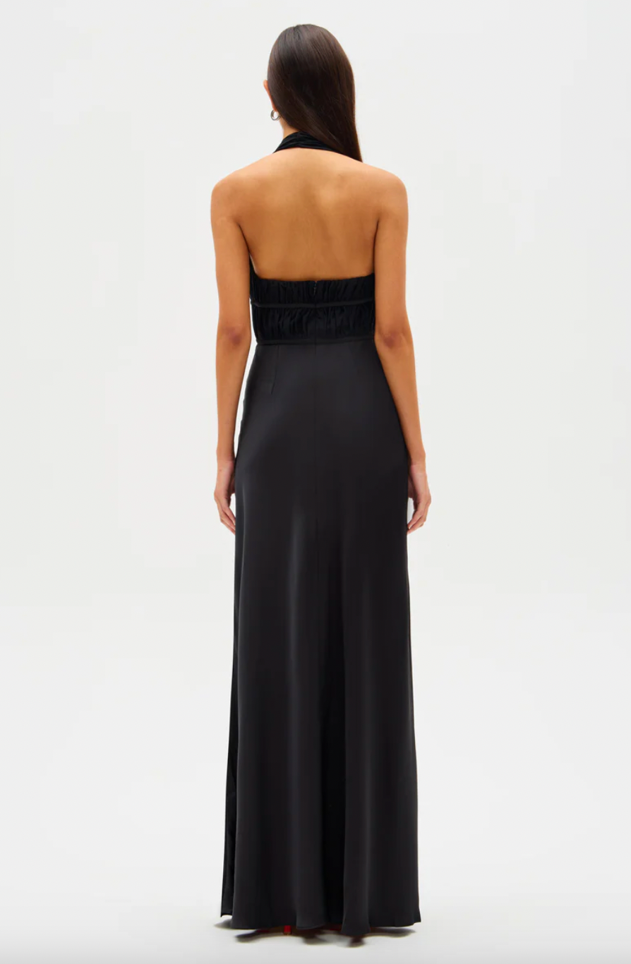 MISHA CELINE MAXI DRESS BLACK