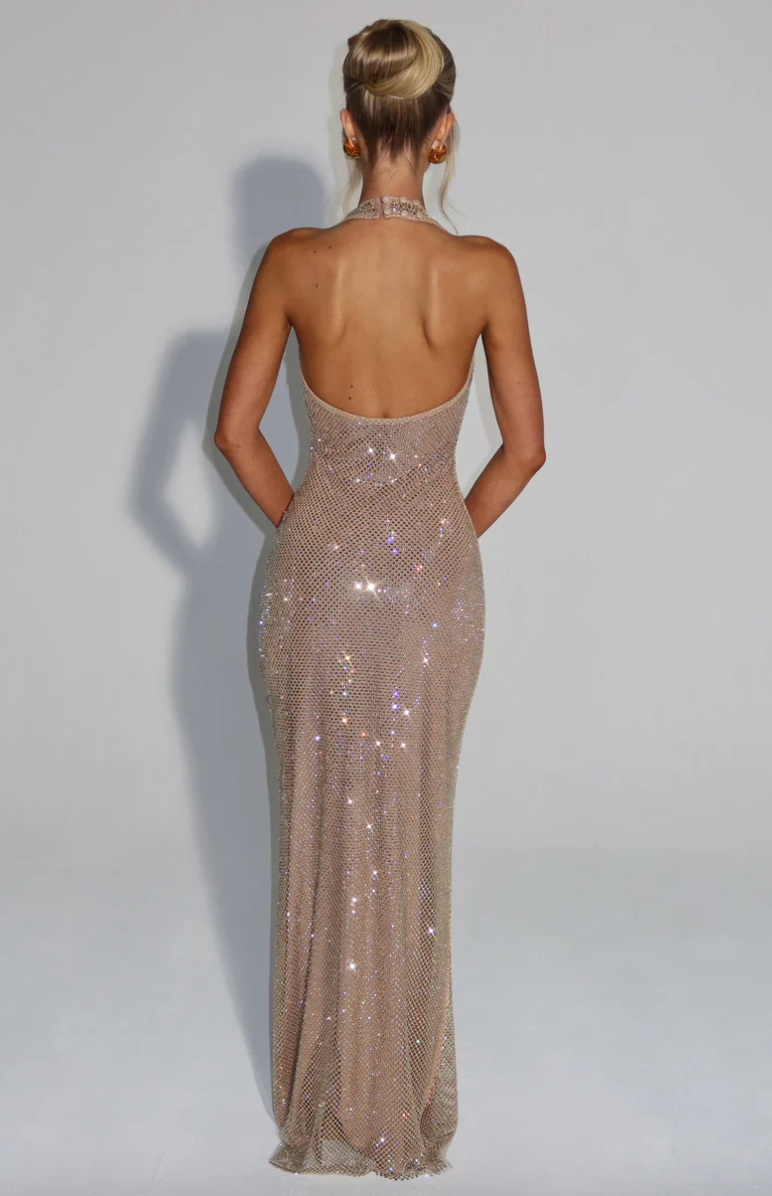 BABYBOO STARLA MAXI DRESS GOLD