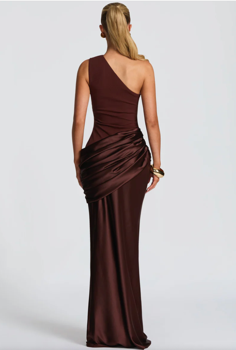 BABYBOO SADONA MAXI DRESS PLUM BROWN