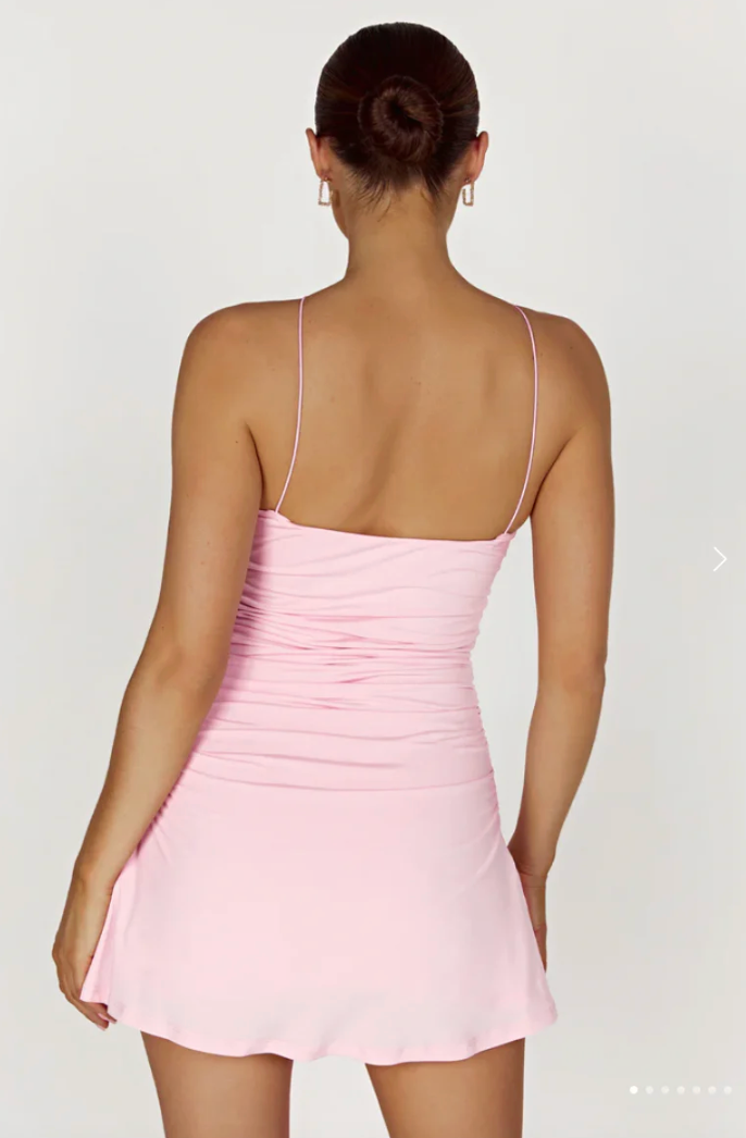 ONLINE WAREHOUSE SALE: MESHKI ADELINE DRESS PINK