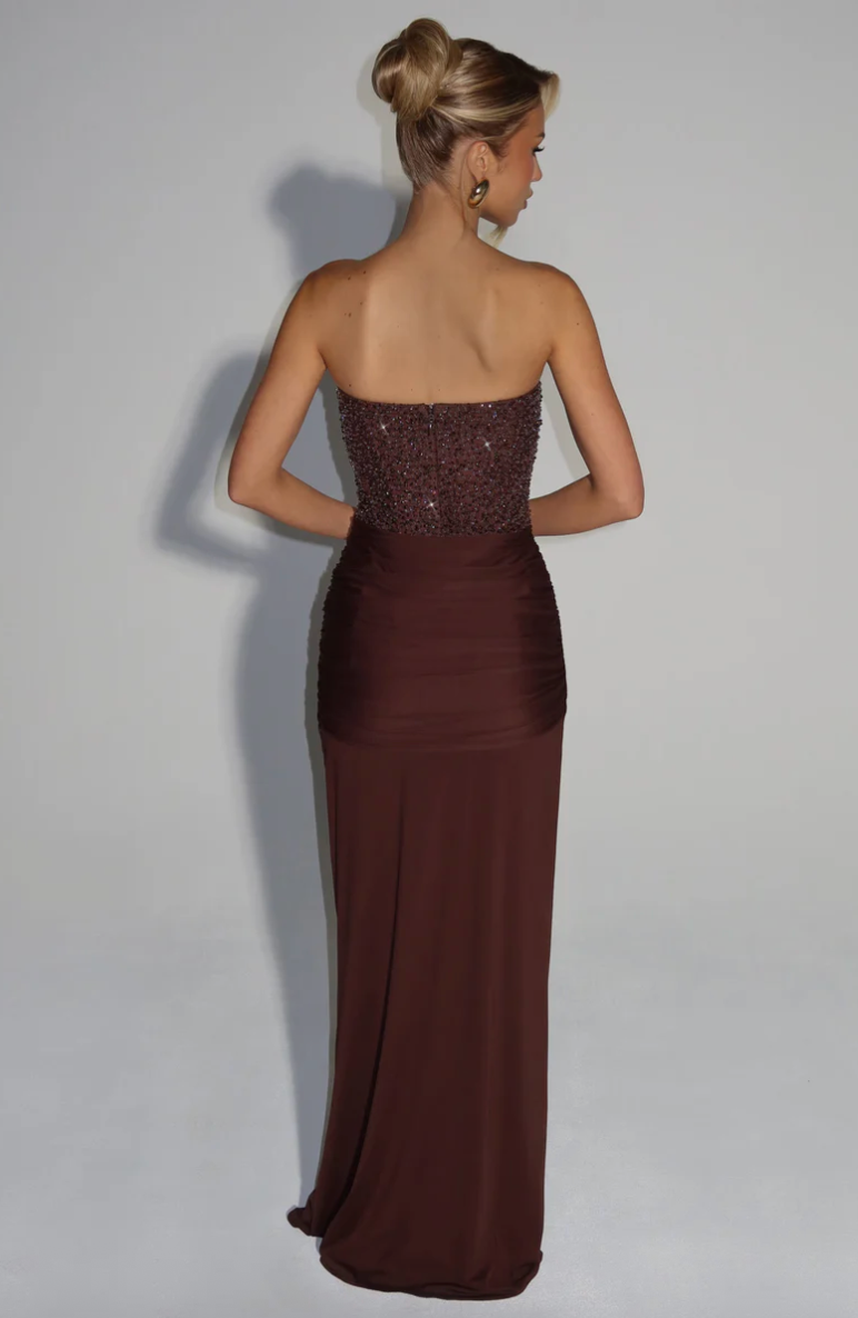 BABYBOO CARINA MAXI DRESS BROWN