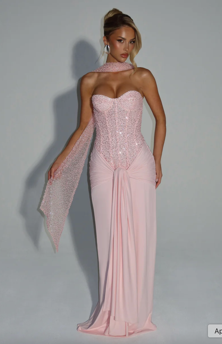 BABYBOO CARINA MAXI DRESS PINK – JMWEEKENDRENTAL