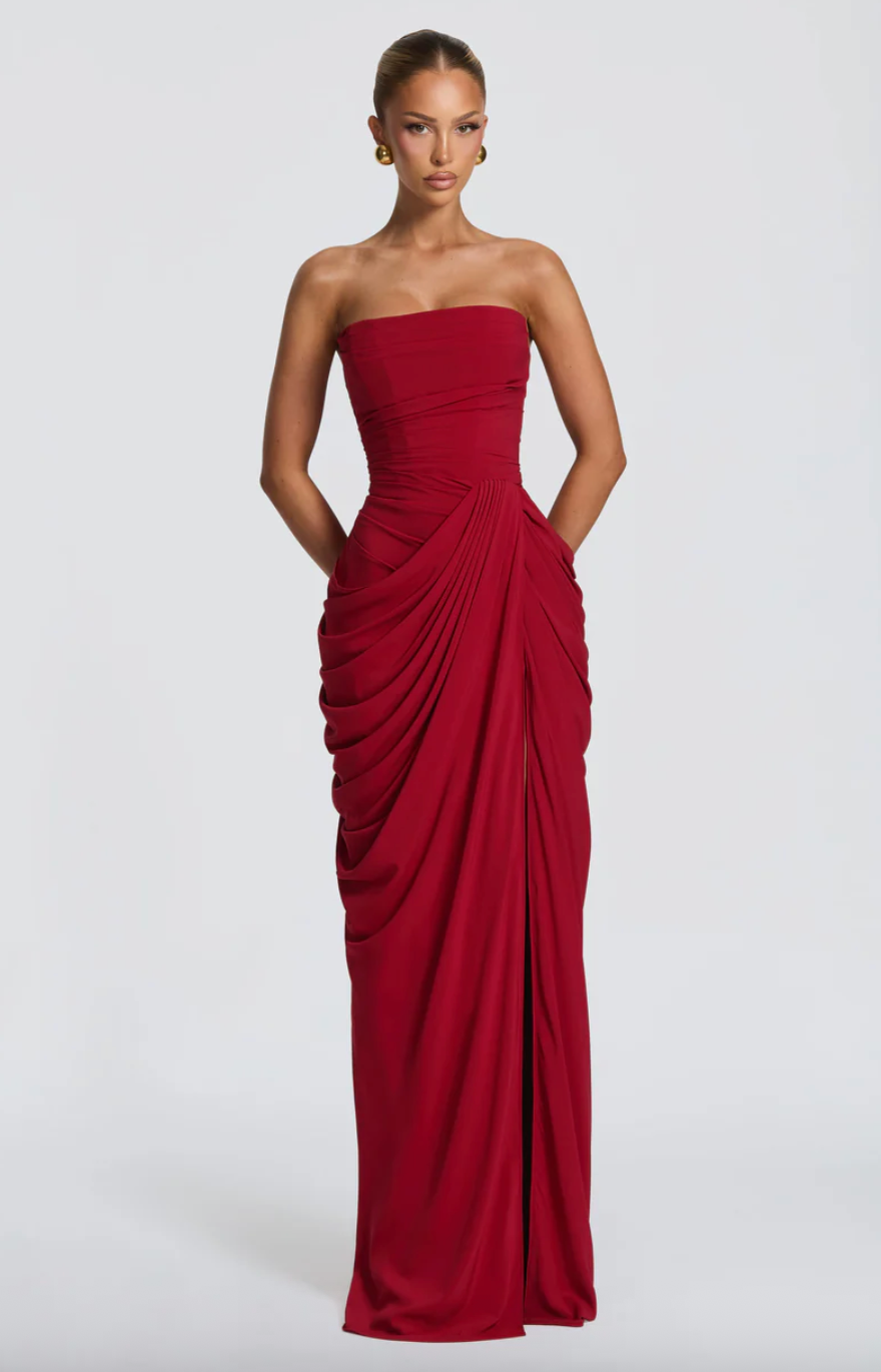 BABYBOO CYRA MAXI DRESS RED