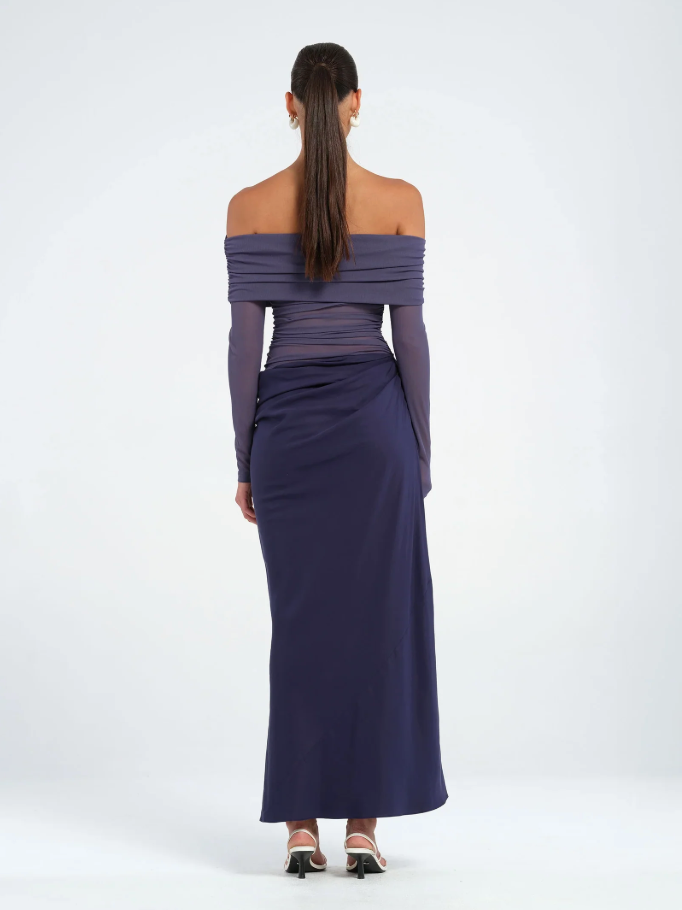 ONLINE WAREHOUSE SALE: BENNI YASMIN MAXI DRESS NAVY