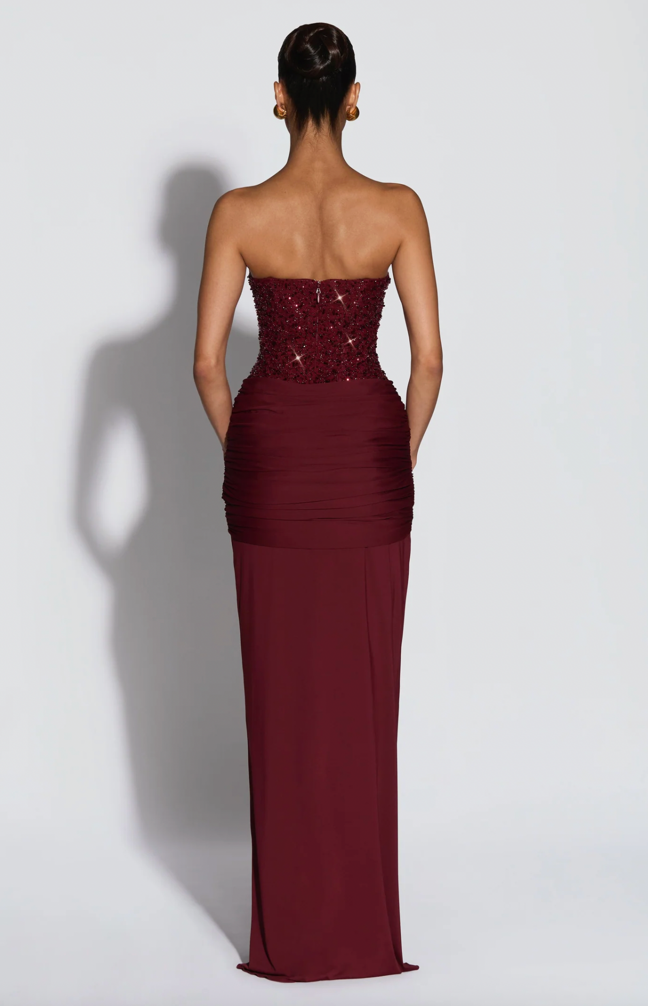 BABYBOO CARINA MAXI DRESS BURGUNDY