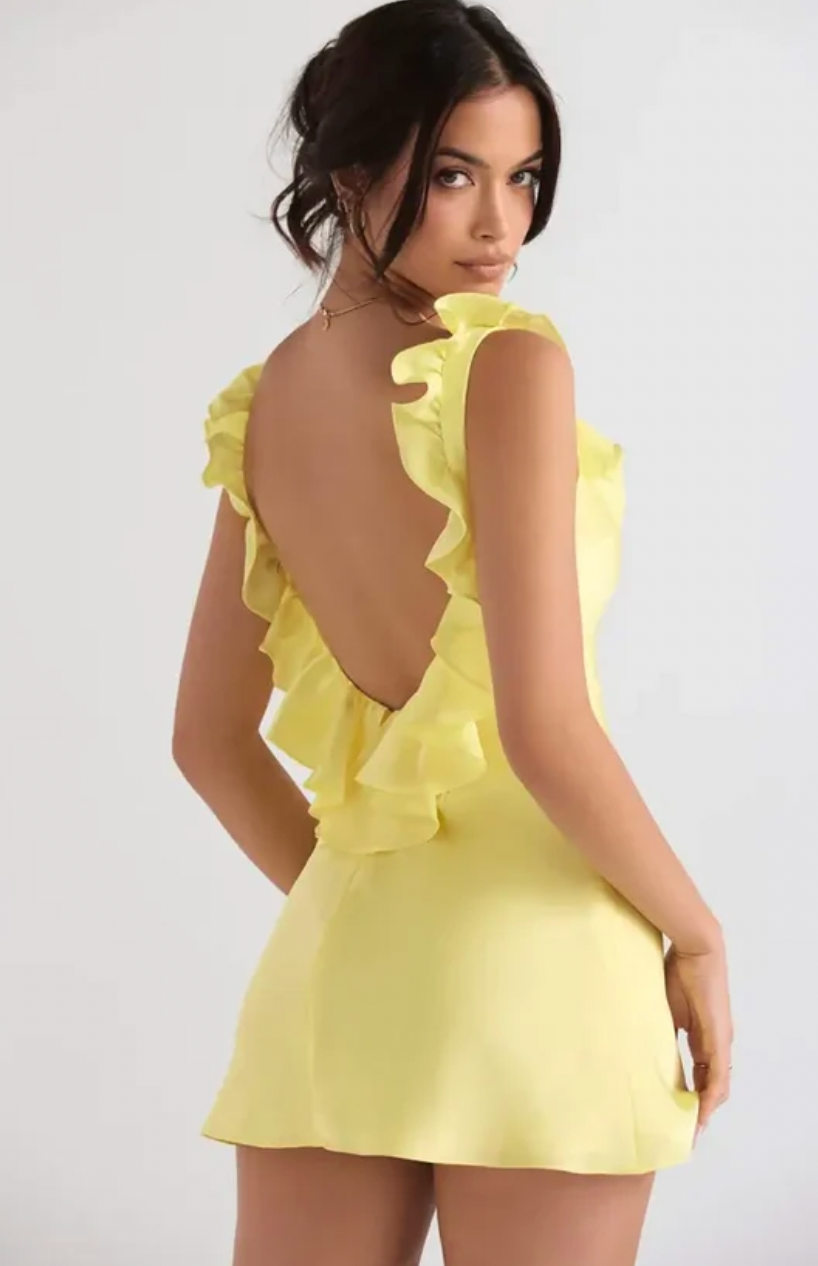 ONLINE WAREHOUSE SALE: HOUSE OF CB TINK DRESS YELLOW