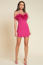 Load image into Gallery viewer, RUNAWAY THE LABEL VALENTINA MINI DRESS FUCHSIA PINK
