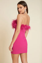 Load image into Gallery viewer, RUNAWAY THE LABEL VALENTINA MINI DRESS FUCHSIA PINK