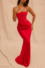 Load image into Gallery viewer, HOUSE OF CB PERSEPHONE CORSET MAXI DRESS SCARLET RED