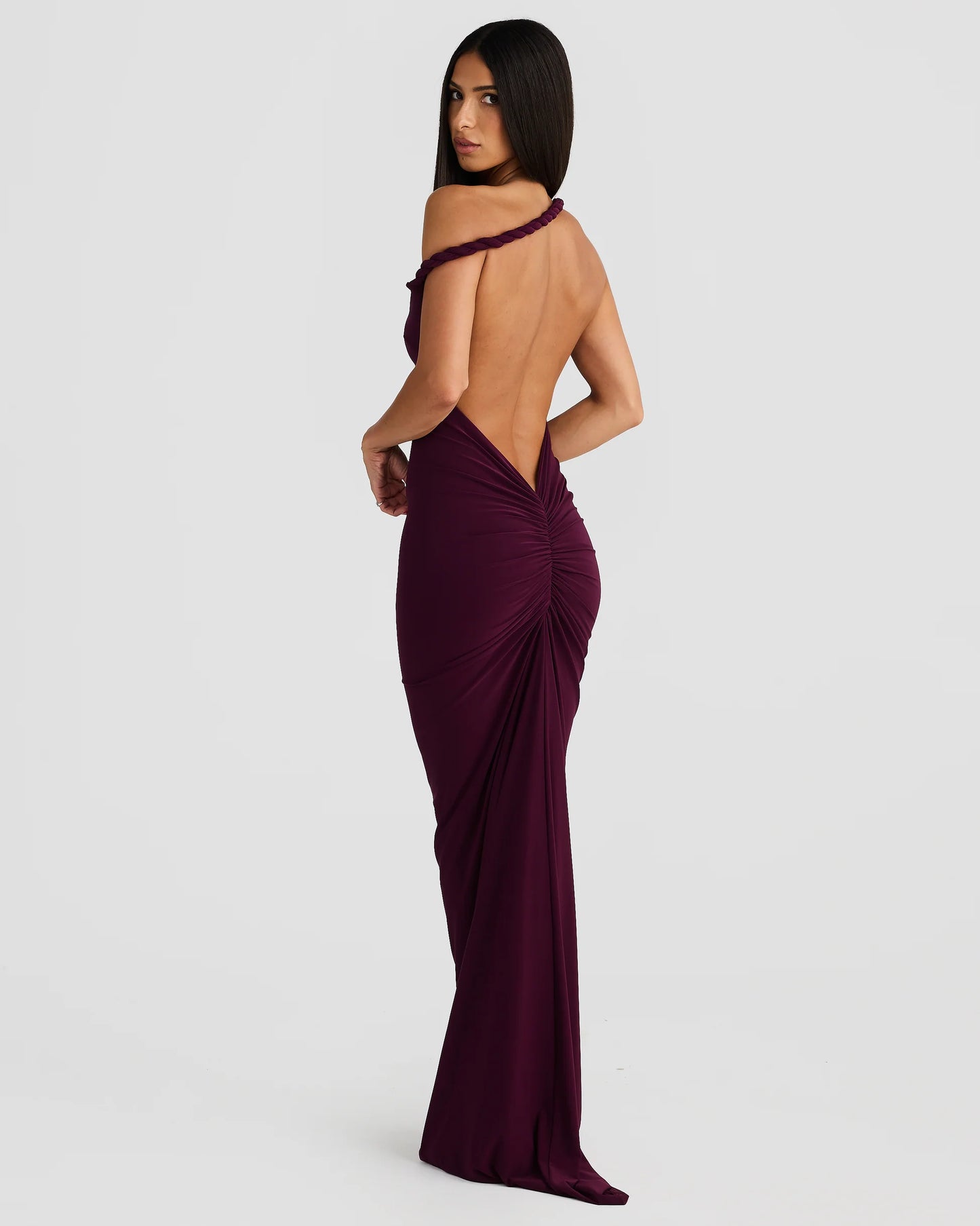MELANI THE LABEL MAIA DRESS MULBERRY