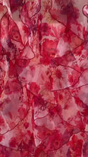 Load and play video in Gallery viewer, MENTI SANTORINI IRIS DRESS RED PRINT