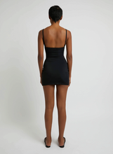 Load image into Gallery viewer, CHRISTOPHER ESBER PIERCED ORBIT MINI DRESS BLACK