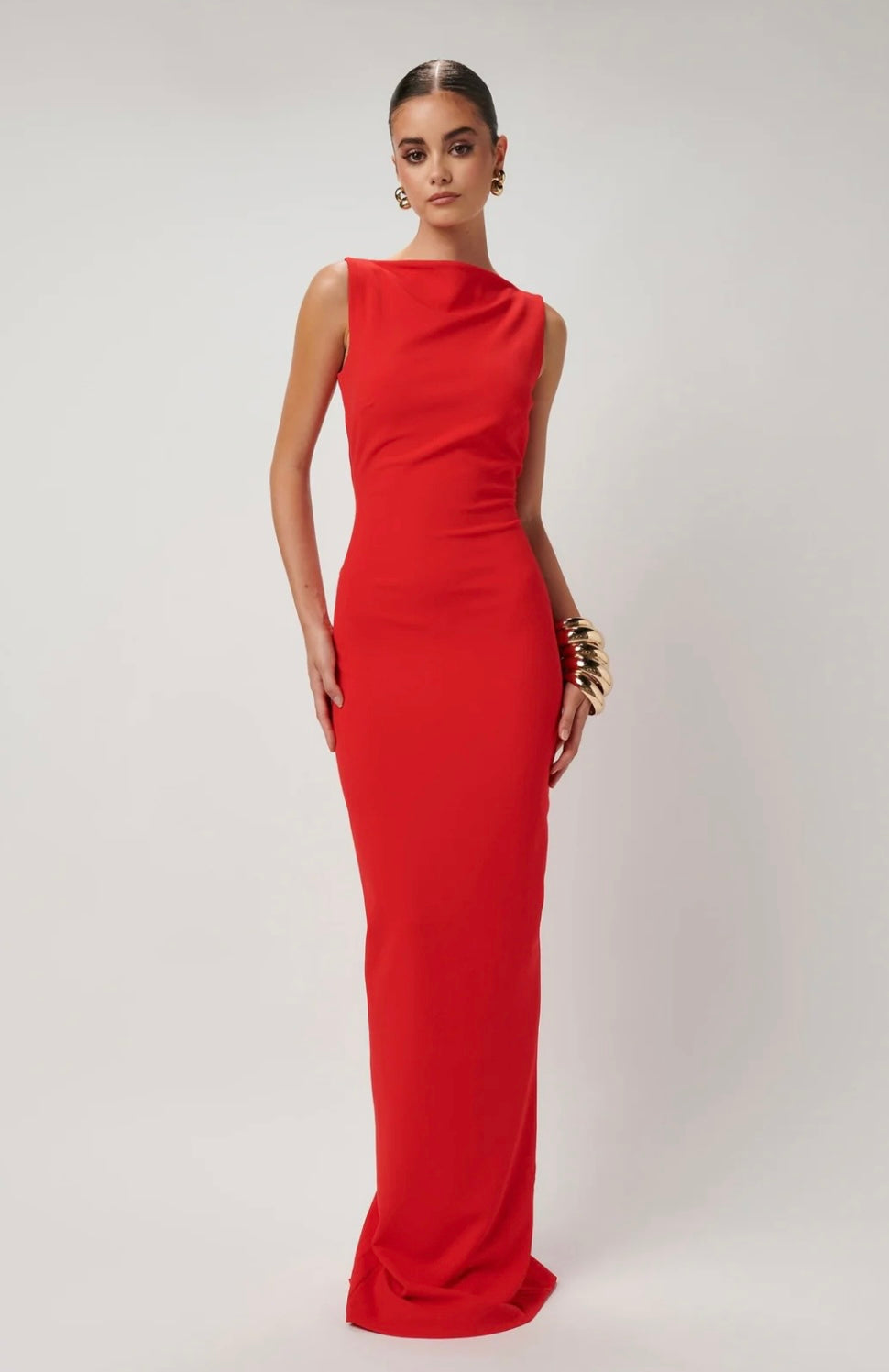 EFFIE KATS VERONA GOWN CHERRY RED