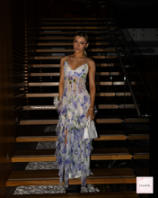 Load image into Gallery viewer, MENTI SANTORINI IRIS DRESS BLUE PRINT
