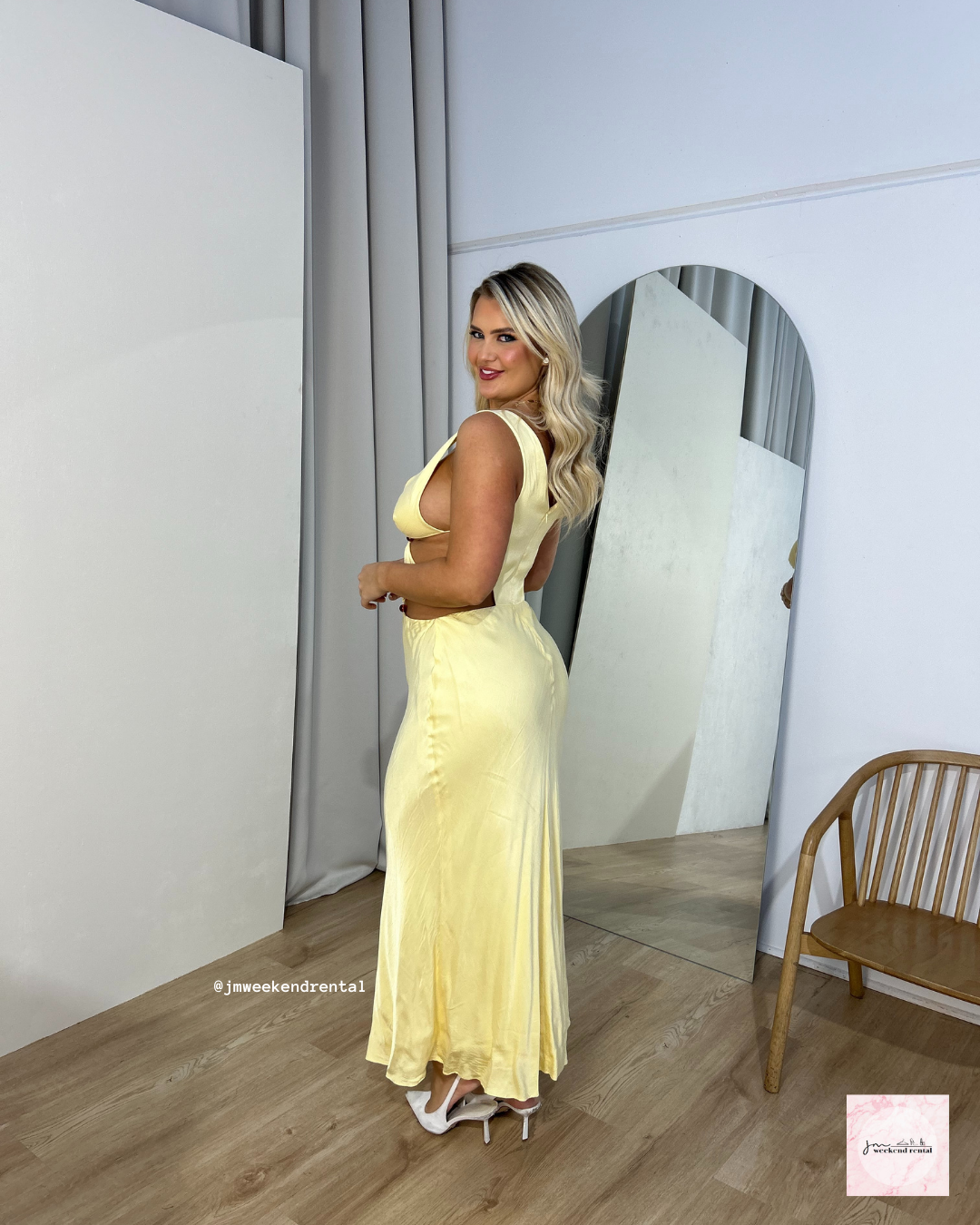 BEC AND BRIDGE AGATHE DIAMOND DRESS YELLOW