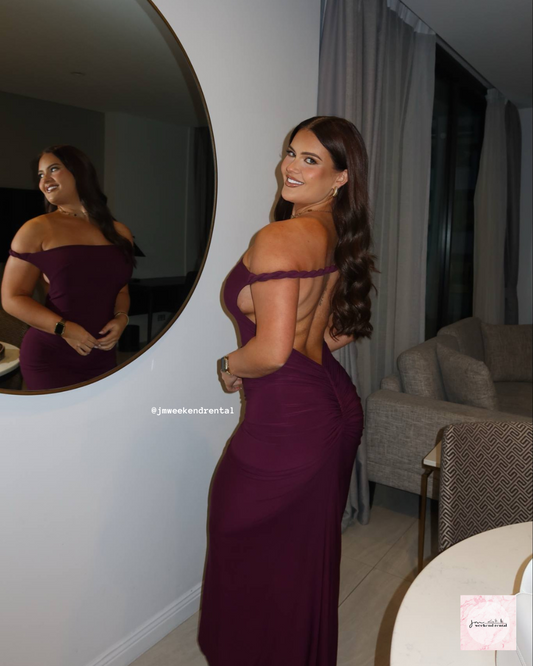 MELANI THE LABEL MAIA DRESS MULBERRY