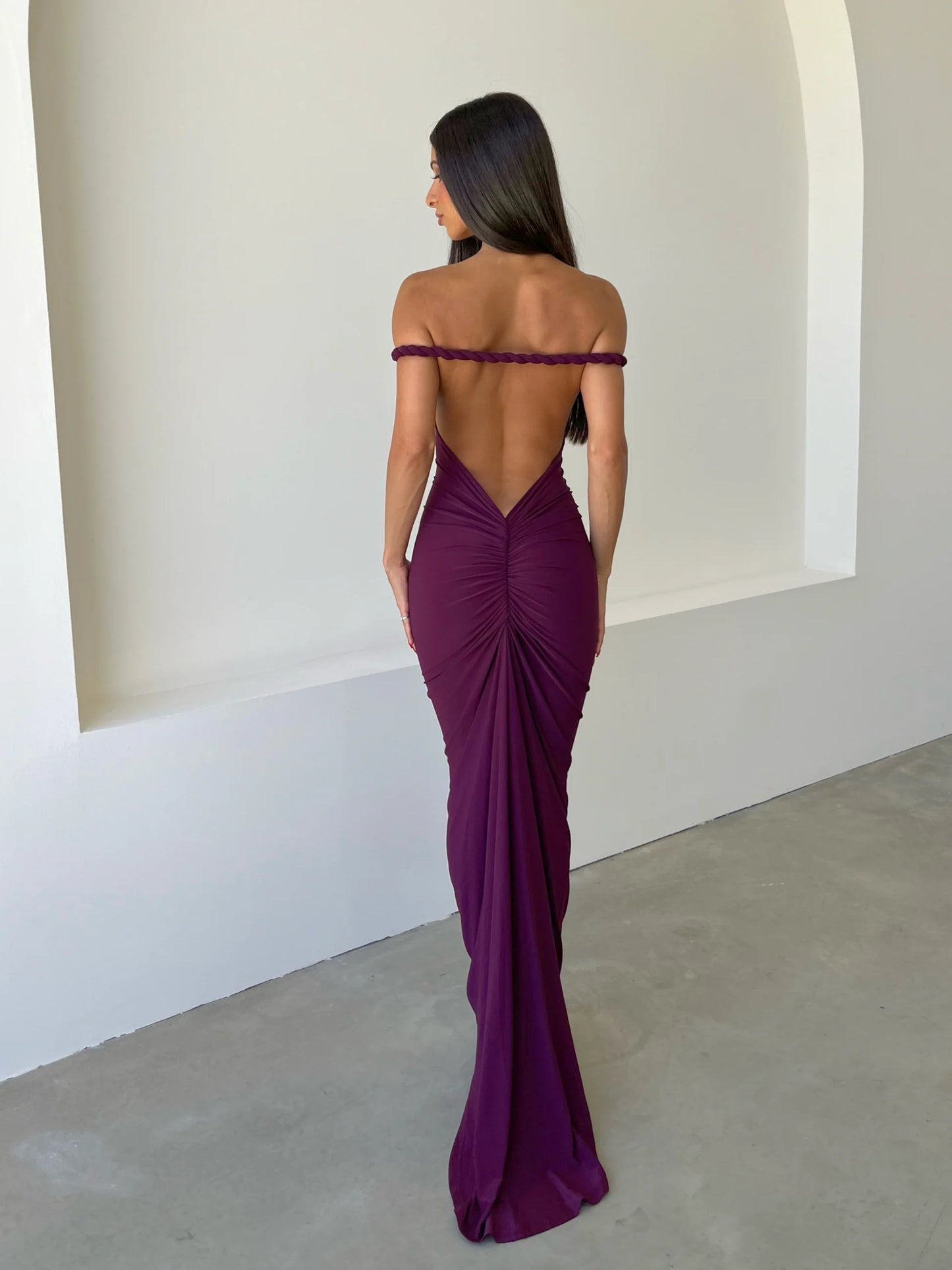 MELANI THE LABEL MAIA DRESS MULBERRY