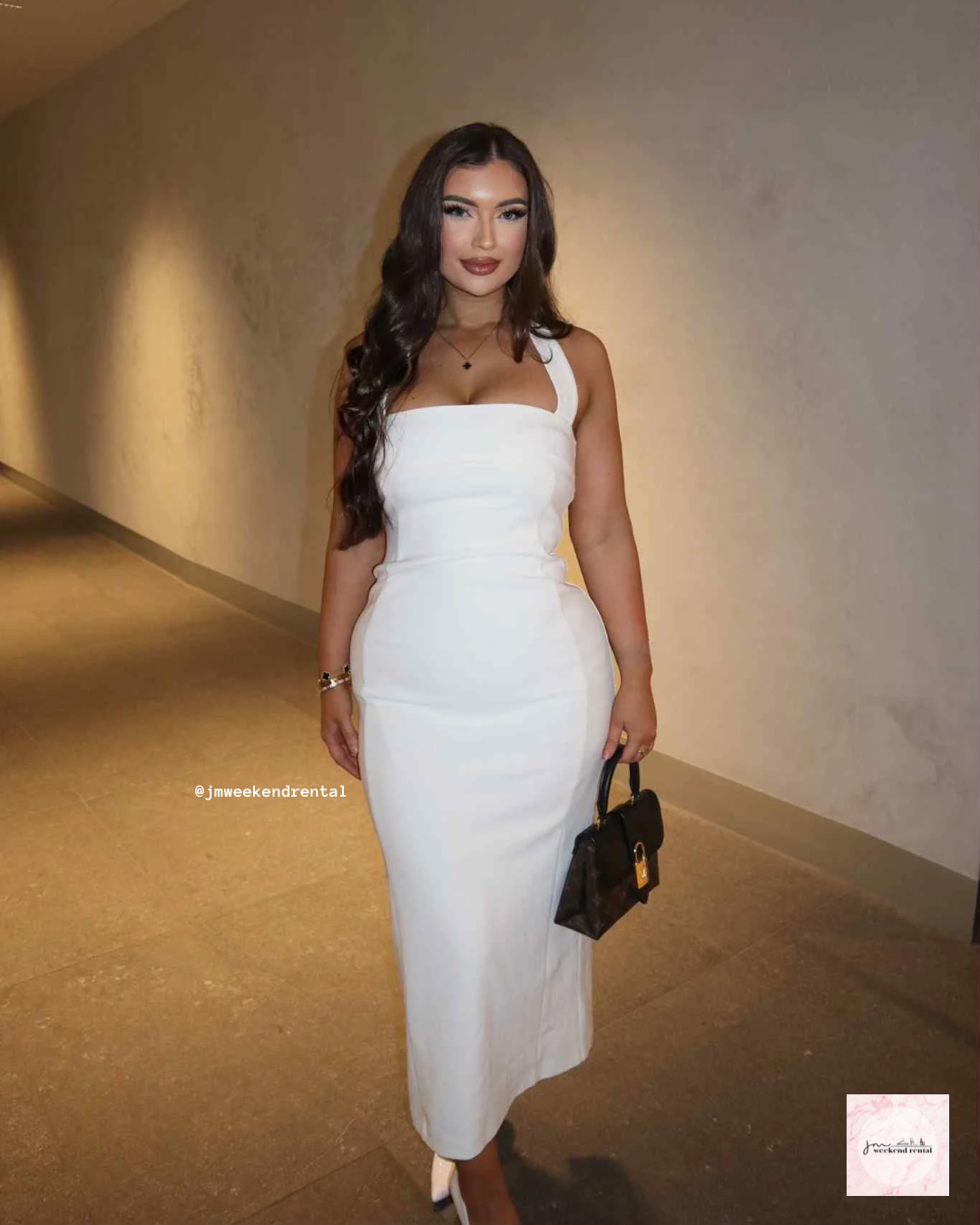 MESHKI AMELITA HALTER MIDI DRESS