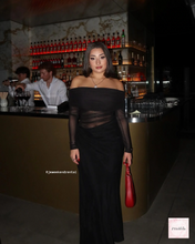 Load image into Gallery viewer, BENNI YASMIN OFF SHOULDER MAXI DRESS BLACK
