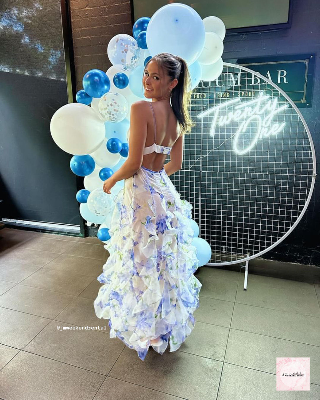 MENTI SANTORINI IRIS DRESS BLUE PRINT