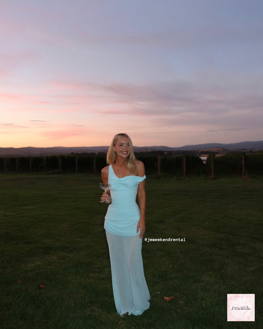 NATALIE ROLT CADENCE GOWN BLUE