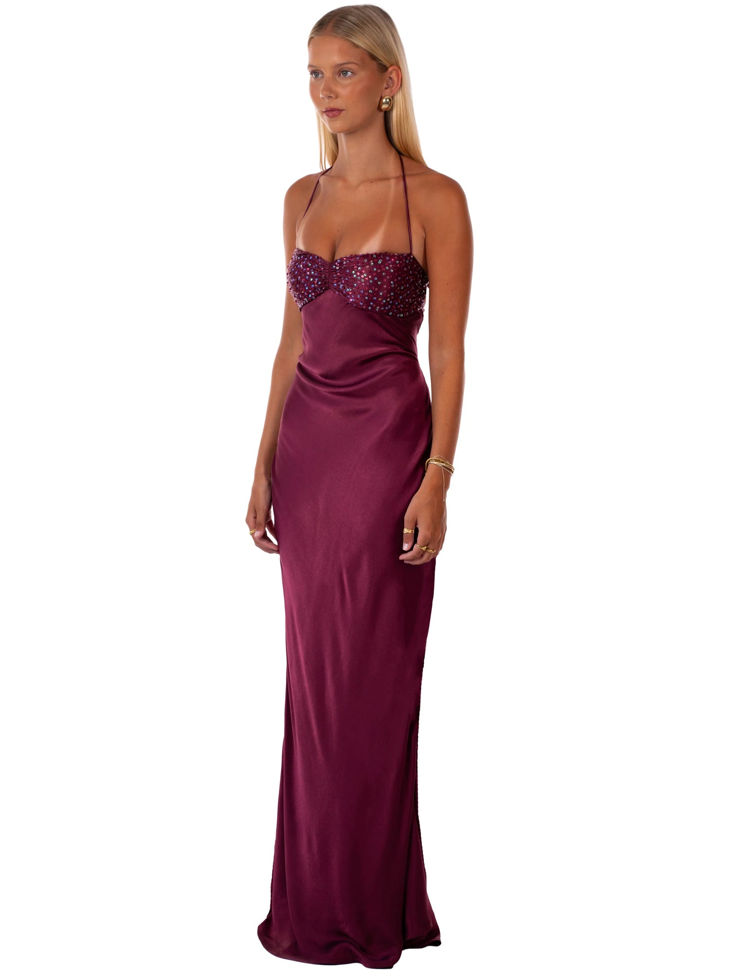 I AM DELILAH JADE MAXI DRESS BERRY