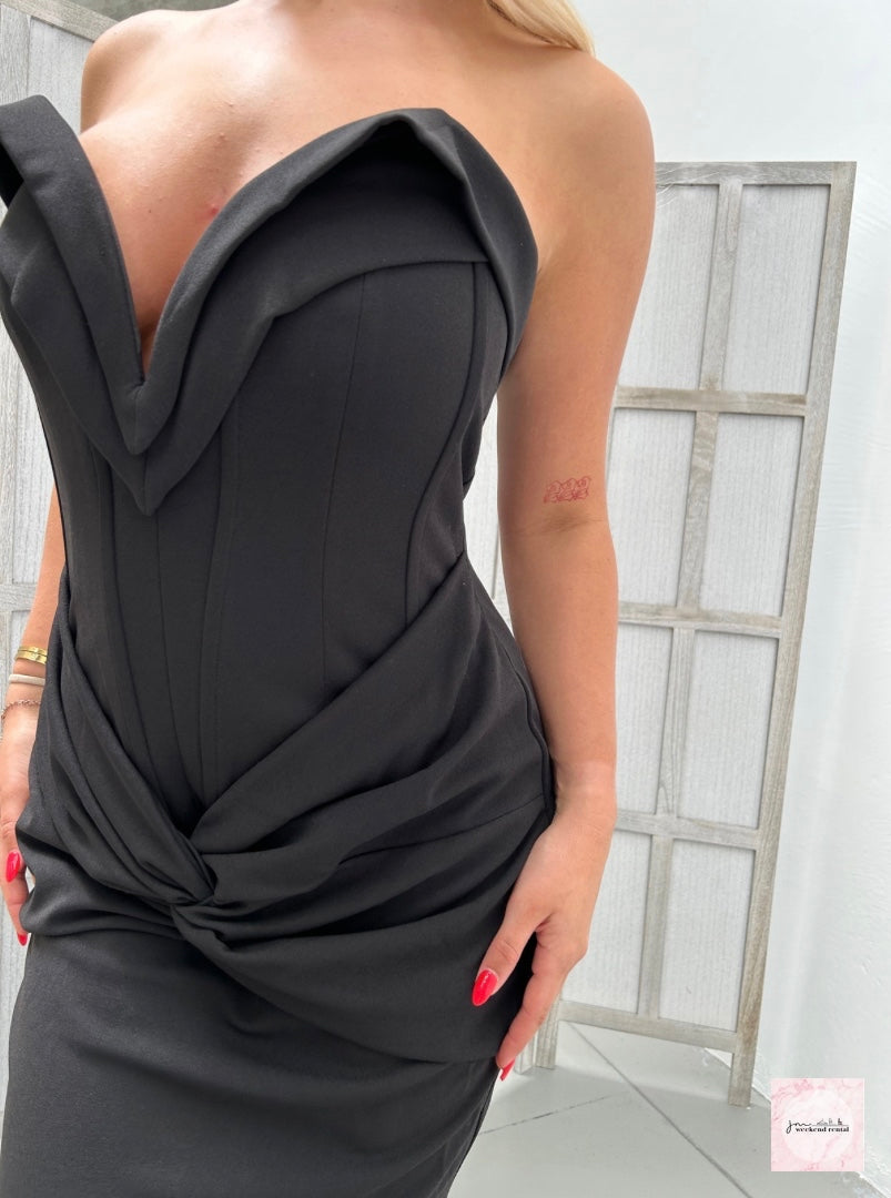 BIANCA AND BRIDGETT ADRIANA DRESS BLACK