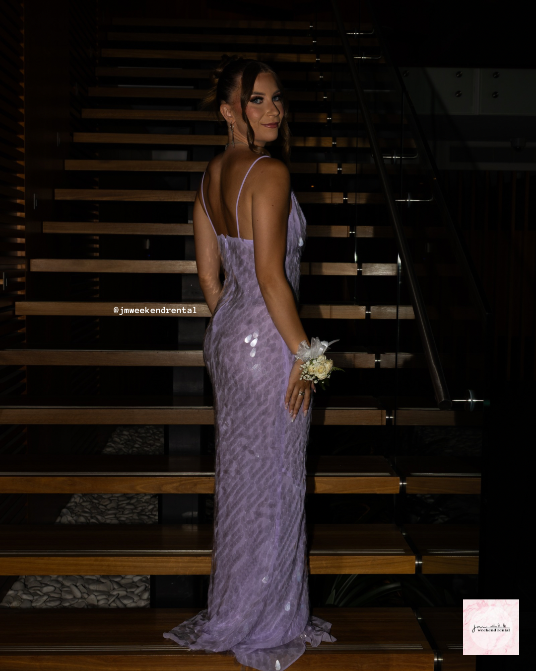 MISHA COLLECTION SAPPHIRE SEQUIN DRESS LILAC