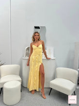 Load image into Gallery viewer, OH POLLY PERRINE CORSET FRILL MAXI DRESS YELLOW
