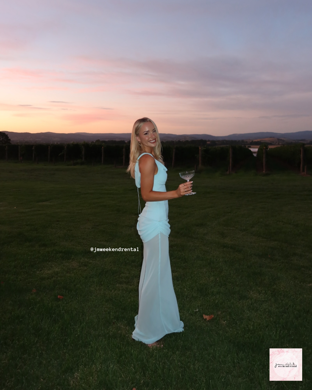 NATALIE ROLT CADENCE GOWN BLUE